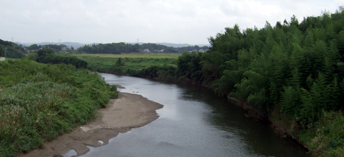 百目木地区を流れる小櫃川